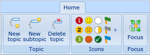 Comapping ribbon menu component